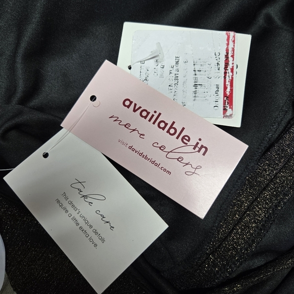 DB STUDIO | Cowl Neck Metallic Glitter Knit Sheath w/ Slit in Bronze sz 4 - Picture 10 of 14